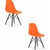 Stolička OSAKA oranžová / nohy čierne x 2 9401 80 00 00