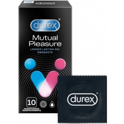 Durex Mutual Pleasure 10 ks, vrúbkované kondómy odďaľujúce mužský orgazmus