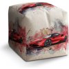 Sablio Taburet Kocka Ferrari Paint - 40x40x40 cm