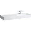 LAUFEN Kartell asymetrické umývadlo do nábytku s odkladacou plochou vľavo, s otvorom, bez prepadu, 1200 x 460 mm, biela, s povrchom LCC, H8133334001111