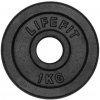Kotúč LIFEFIT 1,0kg, kovový, pre 30mm tyč