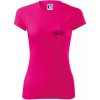 Obrázok kolesa na prsníku horský bicykel - Dámske Fantasy športové (dresovina) - 2XL ( Neon Pink )