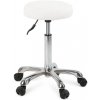 Taburet na kolieskach Silverfox 1023A, biely