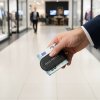 Paolo Peruzzi Elegantná kožená magnetická sponka na bankovky | čierna KV-07-BL