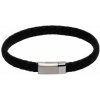 Kožený náramok čierny B446BL