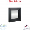 OKNA-HNED.SK Plastové okno 80x80 cm (800x800mm) otváravé aj sklopné pravé biele / antracit