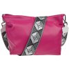 NovaKabelka.sk Batilda Fuxia s prídavným popruhom V kožená talianska crossbody kabelka ružová