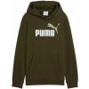 Detská mikina s kapucňou Puma Essentials 2 Color No.1 Log Tmavozelená Oliva