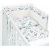 Mantinel s obliečkami VP Kvetinky 60 / 90x120 cm - Ecru