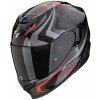 Moto přilba SCORPION EXO-520 EVO AIR TERRA černo/stříbrno/červená - Velikost XS