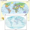 Svet - politická mapa + slepá mapa DUO (140 x 100 cm – 1:27000000), nástenná, fóliovaná, lištovaná