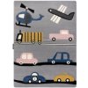 Najkoberce PETIT TOYS HRAČKY AUTÁ sivý 120x170 cm