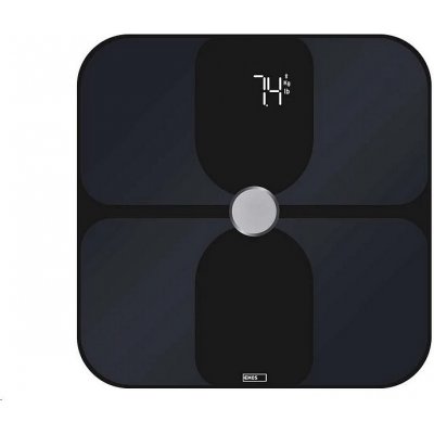 Digitální osobní váha GoSmart EMOS EV112 (BMI, 180 kg, černá)