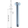 RAVAK 705.00 výtokové rameno stropné 50 cm X07P180