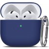 Ochranné pouzdro na Apple Airpods 4, silikónové hladké Farva: Modrá tmavá