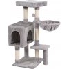 Aga Škrabadlo pre mačky 36x45x90 cm Sivé