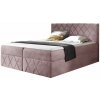 Wilsondo Čalúnená boxspring posteľ s vrchným matracom Paros Lux - ružová Kronos Rozmer: 140x200