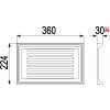 Příslušenství HAAS+SOHN: Litinový rošt ALTA 360 x 224 x 30 mm