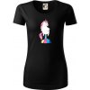 Jednorožec prdí - Dámske tričko z organickej bavlny Origin (GOTS) - 2XL ( Čierna )