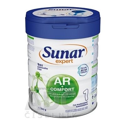 Sunar Expert AR+COMFORT 1 dojčenská výživa (od narodenia) (inov. 2023) 1x700 g