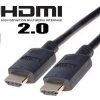 Kabel HDMI 2.0 High Speed + Ethernet, zlacené konektory, 3m