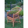 Kreslo do záhrady z prírodného prútia s hnedou poduškou FO-010 hnedá