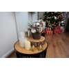 Ikebana MagicHome Vianoce, so zasneženou čečinou, imitácia deva 18 cm