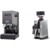 Gaggia New Classic E24 BC, grey + Eureka Mignon Zero 65 All Purpose, CR chrome