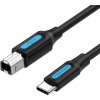 Vention CQUBF USB-C, 2.0 to USB-B Printer 2A, 1m, černý