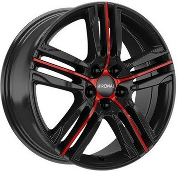 RONAL R57 7,5x18 5x112 ET51 black red polished