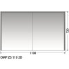 Zrkadlová skrinka bez osvetlenia Intedoor OMP ZS 110