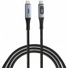 Kábel Verbatim USB-C(M) - USB-C(M) s displejom, 1,2m, 100W, PD, čierny