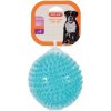 Hračka pre psov tyrkysová loptička s výstupkami TPR POP 13cm