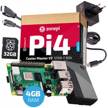 Zonepi Raspberry Pi 4B 4GB Cooler Master V2 + 32GB microSD + príslušenstvo  od 122,84 € - Heureka.sk