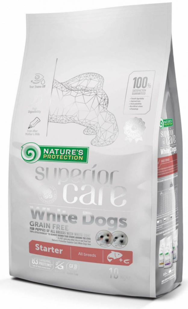 Nature\'s Protection Superior care white dog GF Puppy starter salmon All Breeds 10 kg
