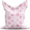Sablio Sedací vak Ružové hviezdy - 150x100 cm