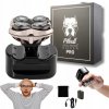 PÁNSKY ELEKTRICKÝ HOLIACI STROJČEK Skull Shaver Pitbull Silver PRO VLASY A FÚZY