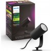 Záhradný reflektor Philips Lily Hue Spike Black, Nastaviteľná intenzita svetla, 640 lm