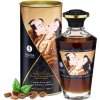 Jedlý rozohrevajúci olejček na intímne miesta s kávovou príchuťou Aphrodisiac Warming Oil Creamy Love Latte 100 ml Shunga