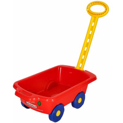 FunPlay vozík na kolieskach 45x27,5x16cm červený