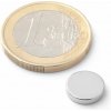 SOLLAU Neodymový magnet valec D 10x2 mm, Neodym, N42, ponikelovaný