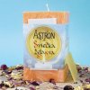 Sviečka želania Astron - hranol 11 cm, Oranžová