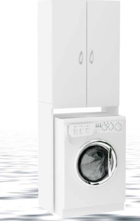 Cersanit VERA kúpeľnová skrinka nad práčku 64x189x25 Biela 207-B-06002 207-B-06002