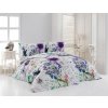 Matějovský Obliečka Posteľná bielizeň - Vivien Cotton deluxe digital 1x 140/200, 1x 70/90 140x200+70x90 kvety modrá, sivá