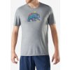 Tričko s potlačou Smartwool Bear Strata Active Short Sleeve Graphic Tee - light gray heather