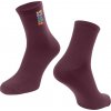ponožky FORCE COLOUR krátké, vínové Velikost: L-XL/42-46