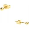 Náušnice puzety Zlaté pecičky 3mm - 1 Pár