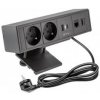 GTV Nábytková zásuvka, 2x francouzská zásuvka, 1xUSB A, 1xUSB C. 1xRJ45, 1