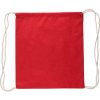 Batoh Bridget z Oeko-Tex bavlny (140 gsm) so sťahovacou šnúrkou, červená
