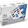 Winsor & Newton sada akvarelových farieb 14ks pol panvičiek + 1 štetec